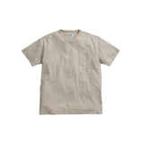 Riding High Custom LW Pocket S/S Tee R185-0101B Oatmeal – cotton pocket T-shirt made in Japan เสื้อยืดกระเป๋าหน้า 