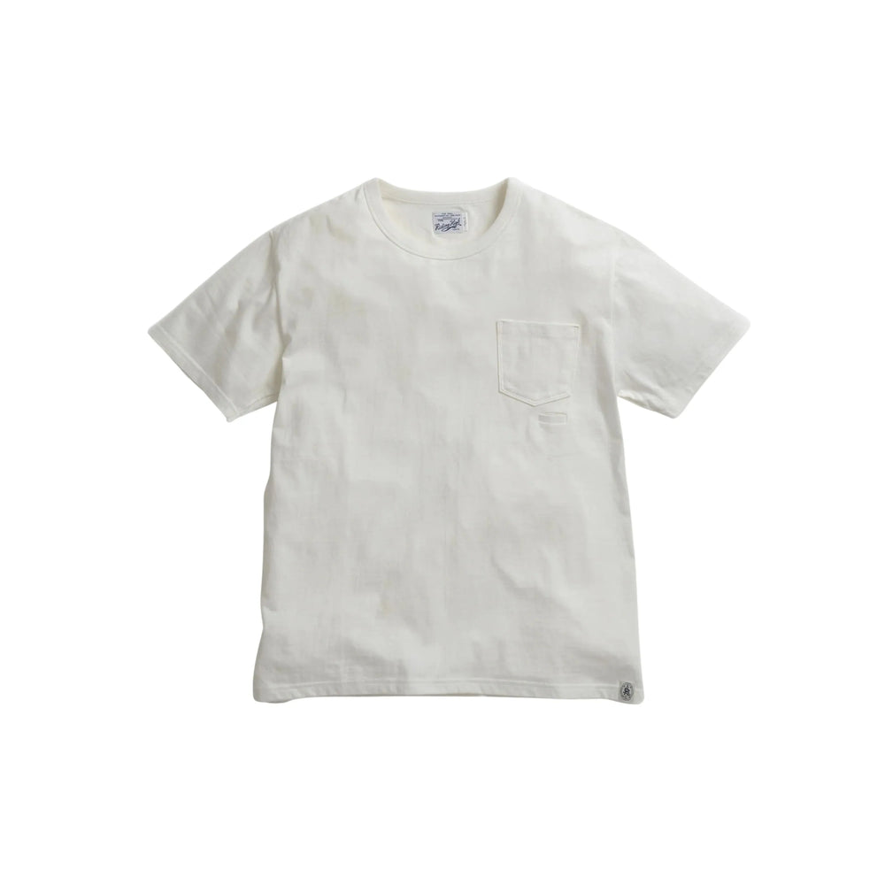 เสื้อยืดกระเป๋าหน้า Riding High Custom LW Pocket S/S Tee R185-0101B White – cotton pocket T-shirt made in Japan เ