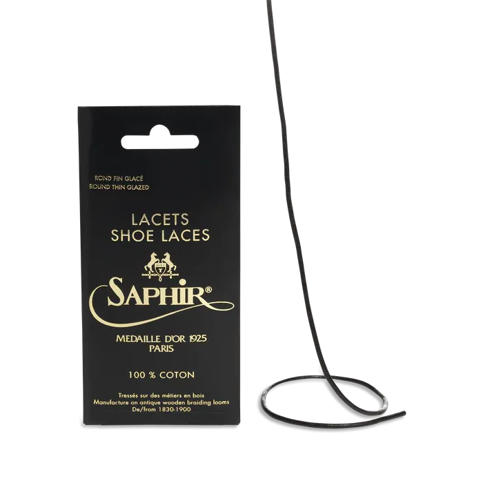 Saphir Thin Braided Laces 32 Boar Brown 75 cm