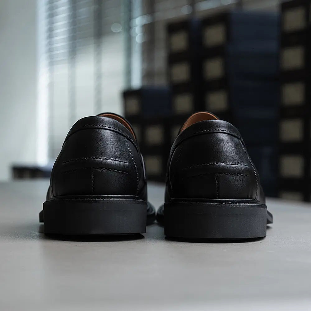 Sanders Broad Arrow Penny Loafer Black