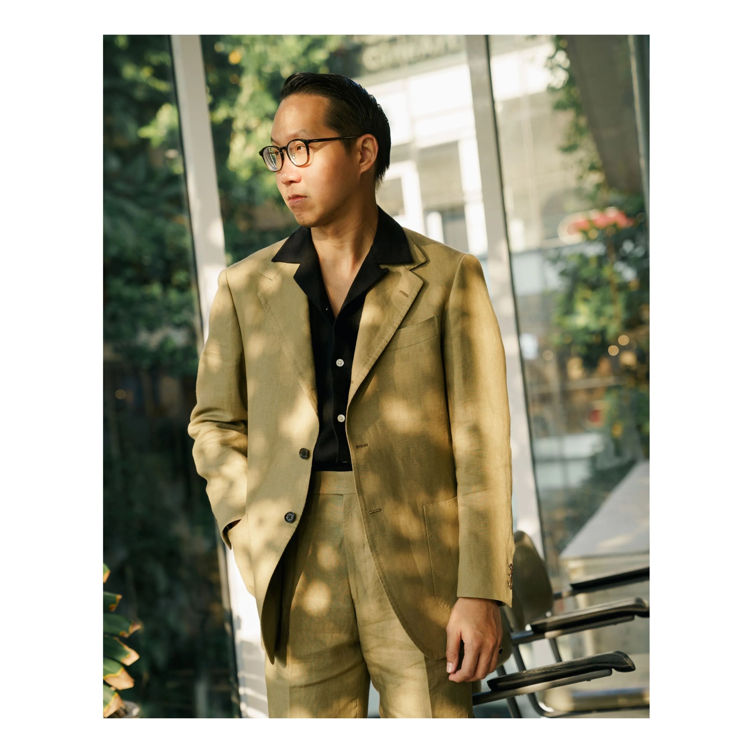 CSJ-02 Spence Bryson Linen Suit and Jacket Made by Ring Jacket Sage