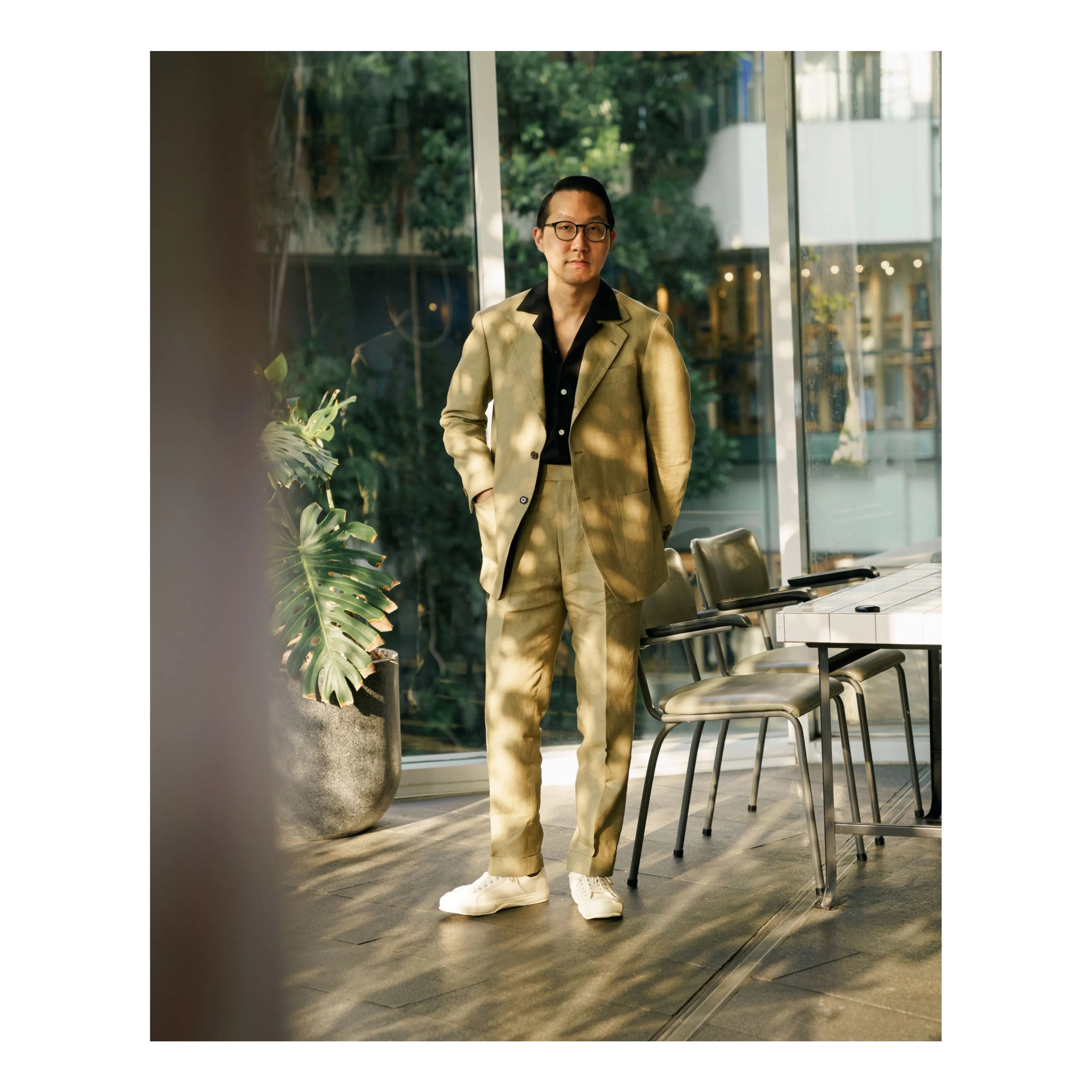 CSJ-02 Spence Bryson Linen Suit and Jacket Made by Ring Jacket Sage