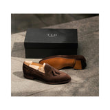 TLB Mallorca Tassel Loafer Dark Brown Suede