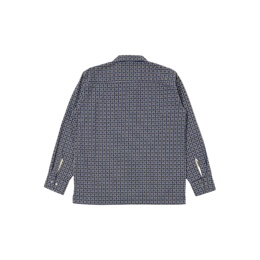 Universal Works Oscar Cotton L/S Camp Shirt Navy