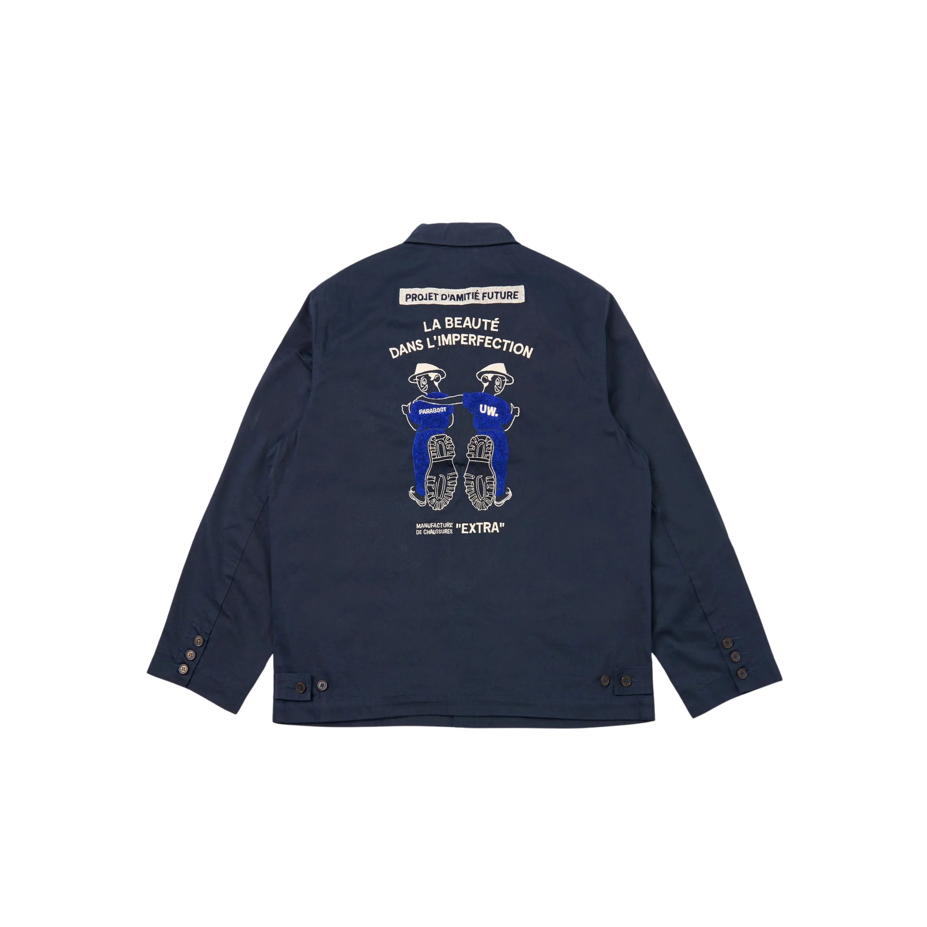 Universal Works Paraboot x Universal Works Twill Warmus Jacket Navy