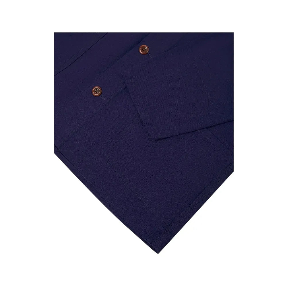 Uskees 3001 Buttoned Overshirt - Deep Indigo