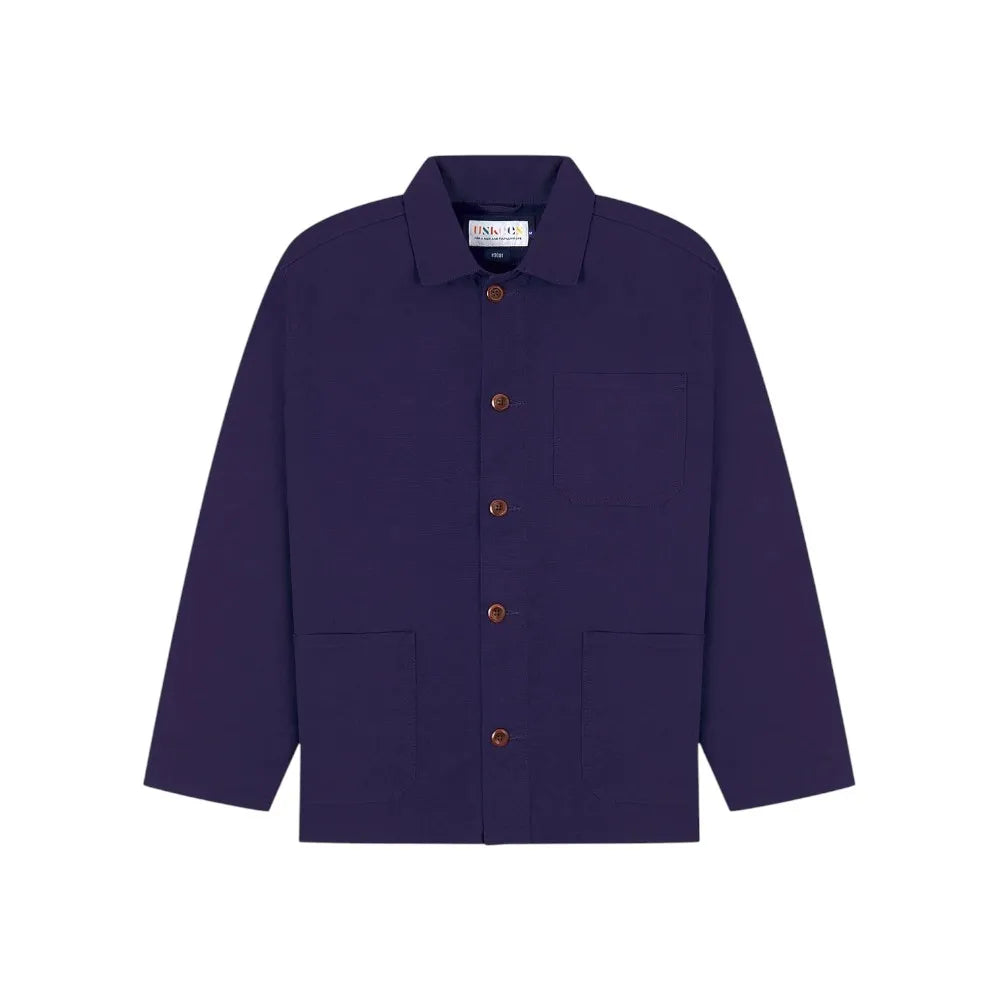 Uskees 3001 Buttoned Overshirt - Deep Indigo