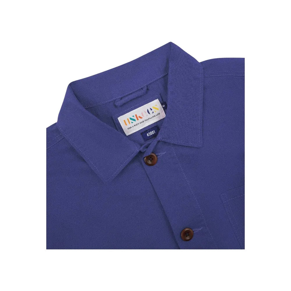 Uskees 3001 Buttoned Overshirt - Ultra Blue