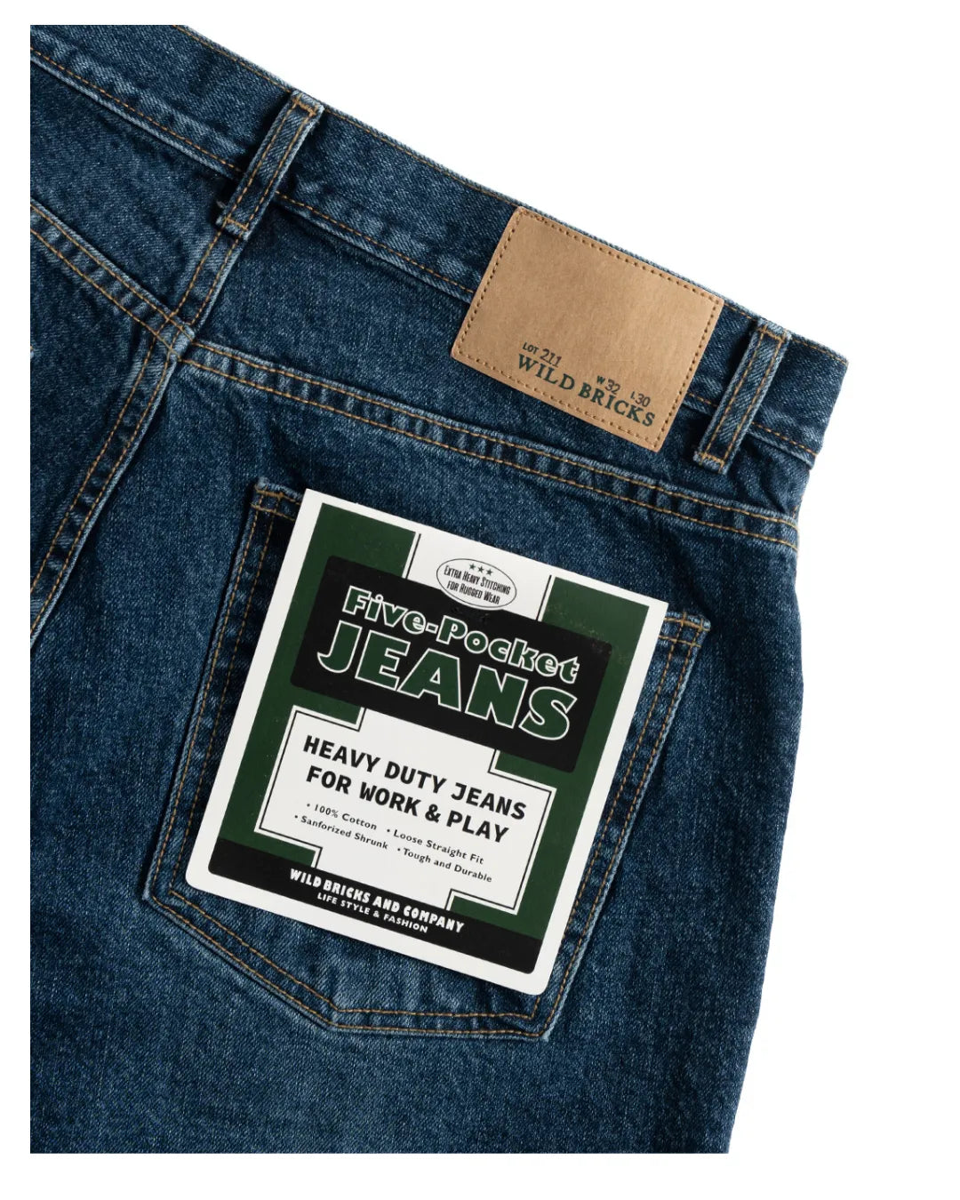 Wild Bricks Five Pocket Jeans Indigo