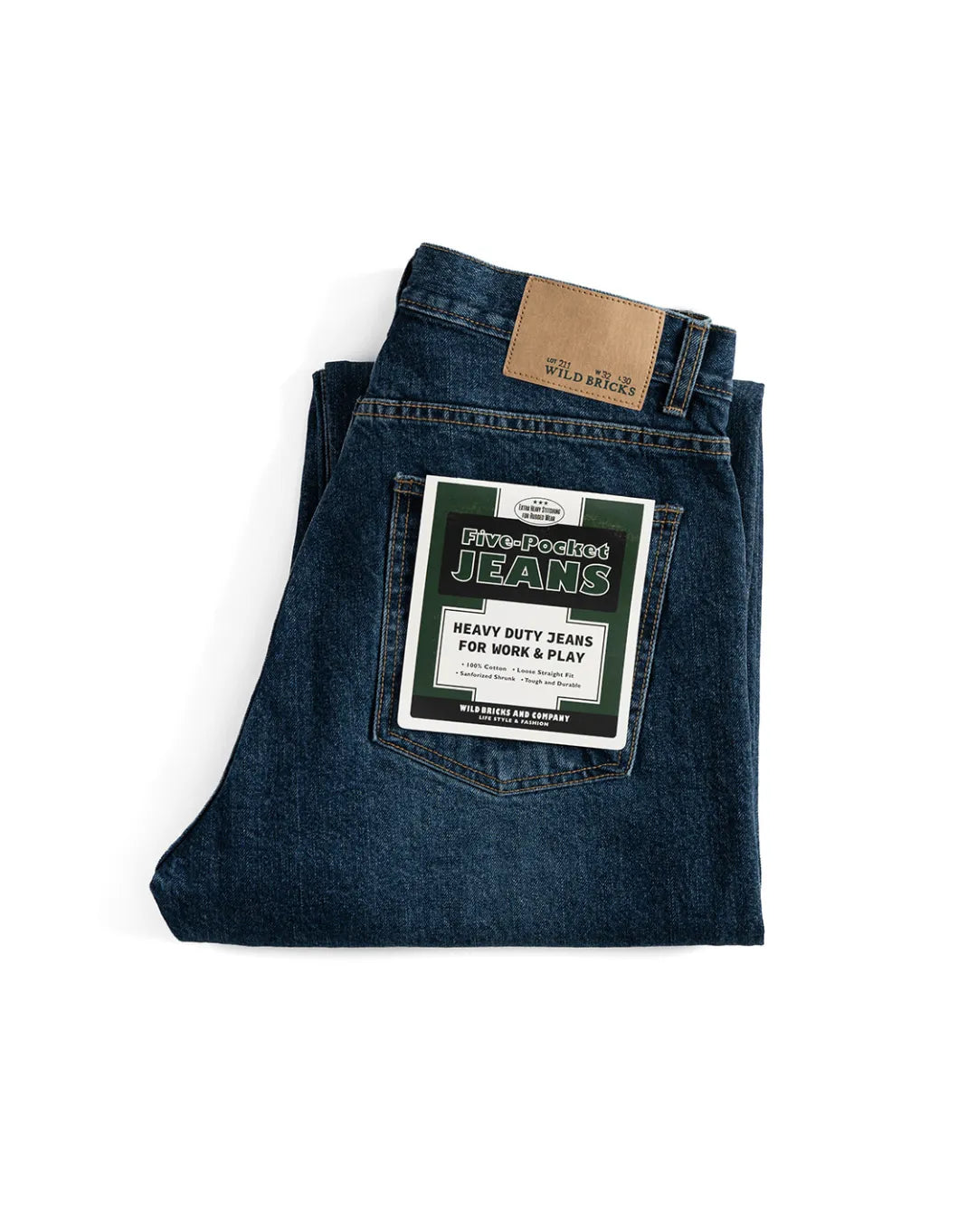 Wild Bricks Five Pocket Jeans Indigo
