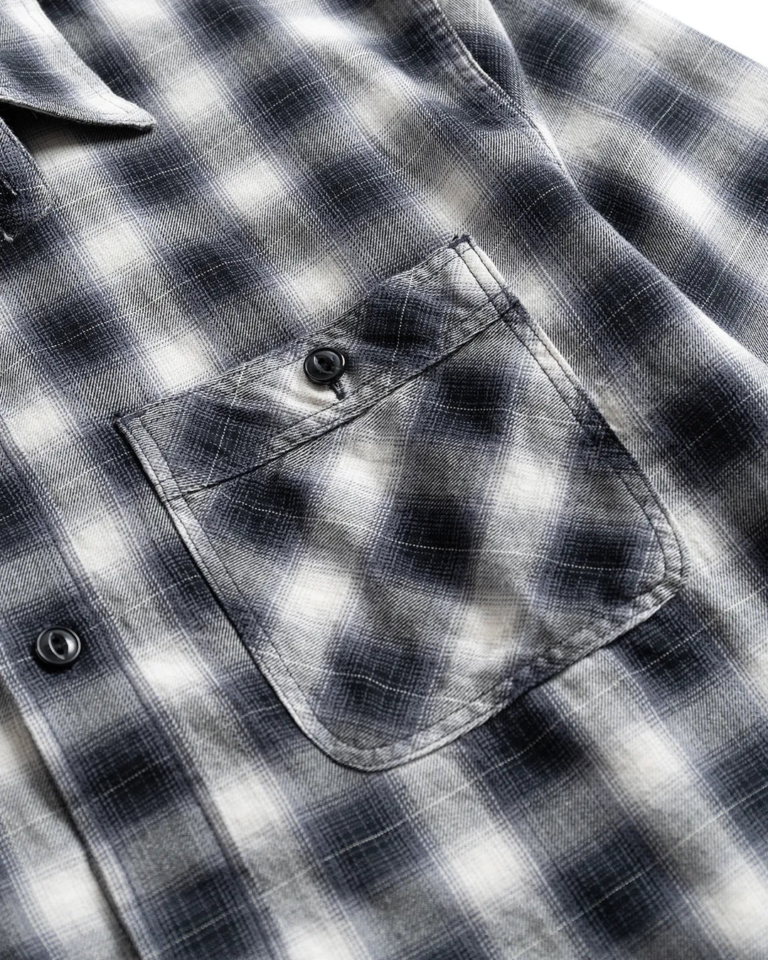 Wild Bricks W23 Ombre Plaid Work Shirt Black