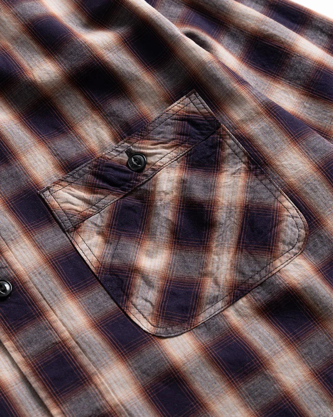 Wild Bricks W23 Ombre Plaid Work Shirt Deep Purple