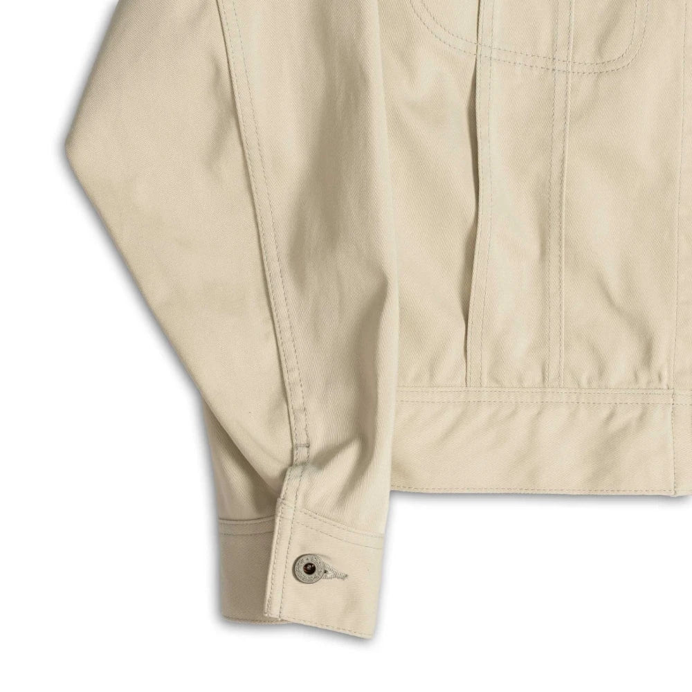 allevol easterner jacket ecru side profile detail