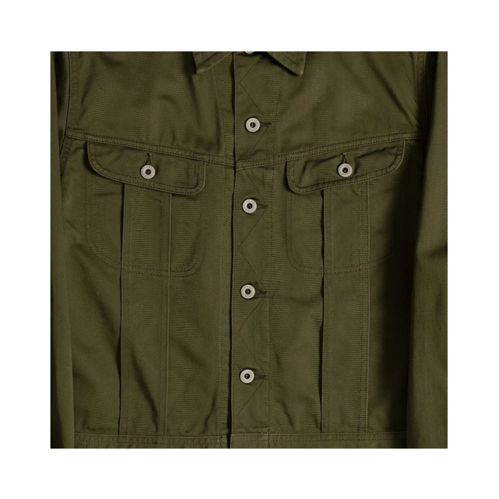 allevol easterner jacket olive collar detail