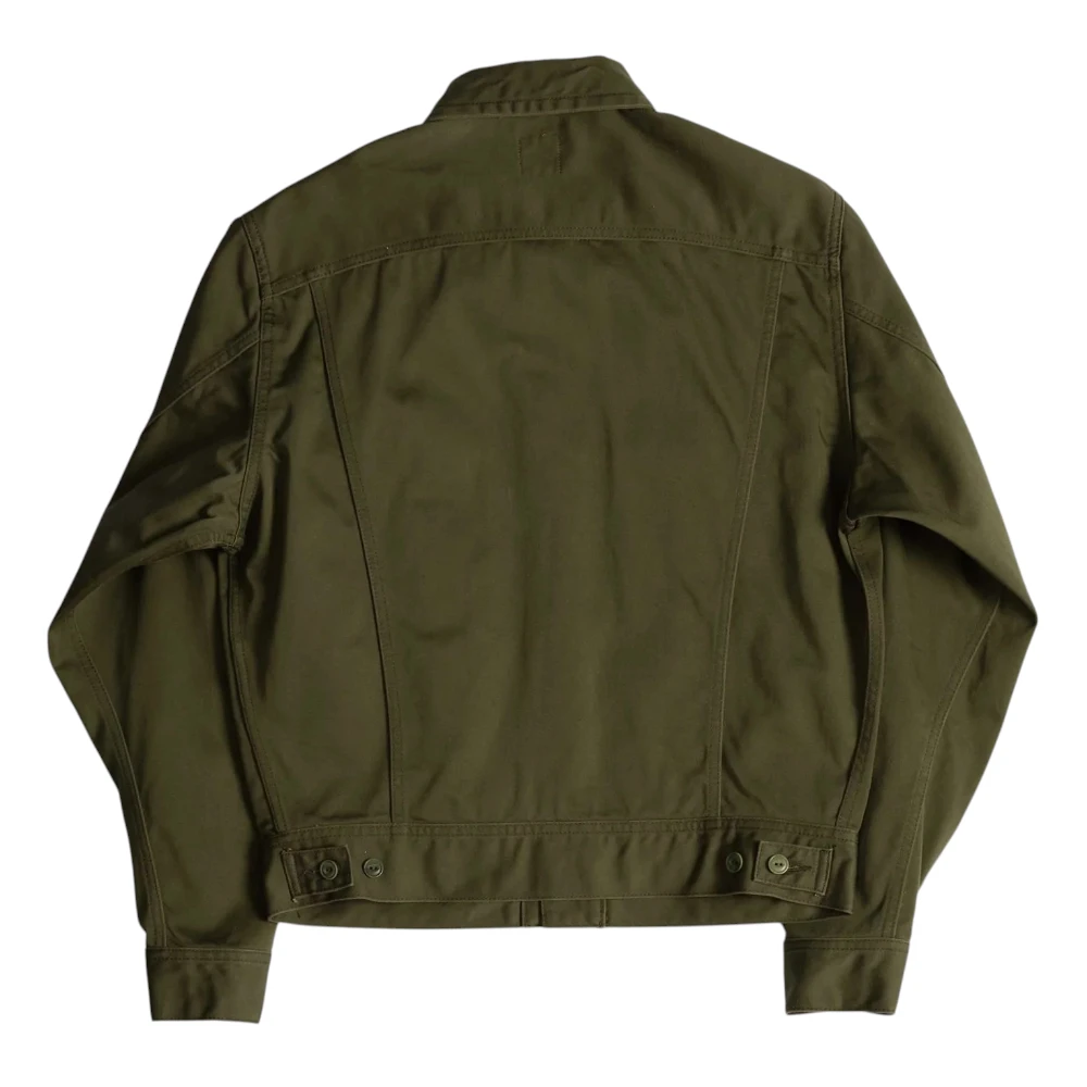 allevol easterner jacket olive fabric texture detail