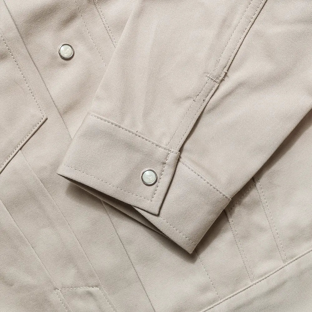 Fabric detail of the Anatomica Samuel Jacket Beige revealing fabric texture, weave character, and subtle beige coloration for Clothier & Sons.