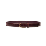 andersons brass buckle belt cordovan burgundy front full view