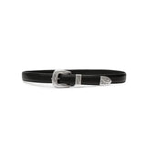 andersons grained western leather belt black front full view