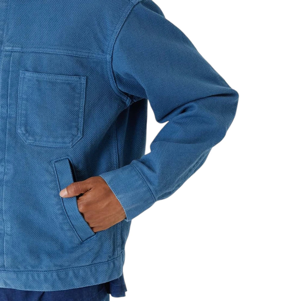 Blue Blue Japan Blue Indigo Sashiko Trucker Jacket Side Detail