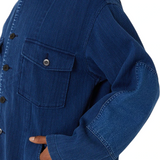 Blue Blue Japan Kasezo Mesashiko Fatigue Shirt Side Detail