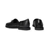 Sole detail of the Chamula Bocado Black showing rubber sole construction and flexible handmade finishing for Clothier & Sons.