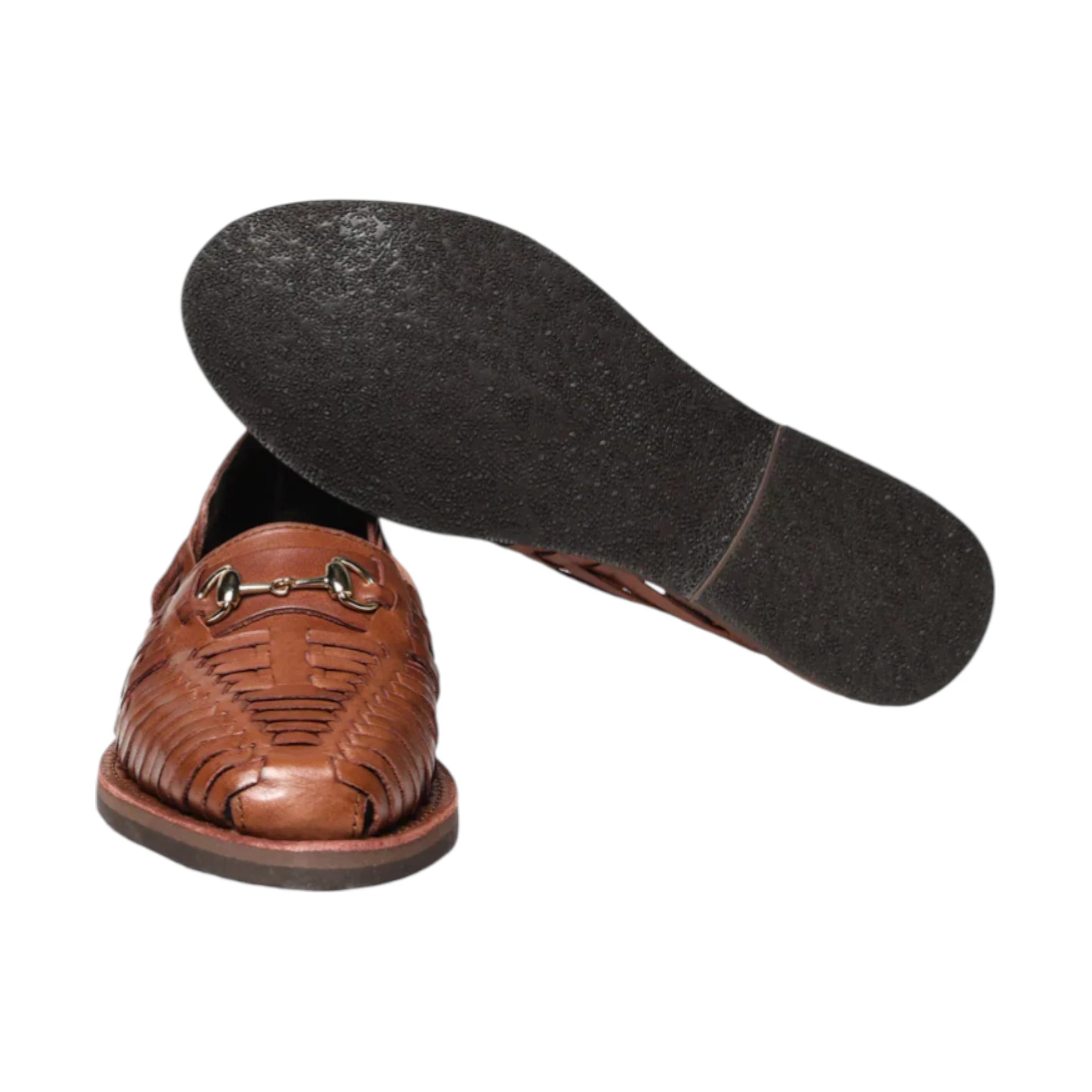 Sole detail of the Chamula Bocado Brown showing rubber sole construction and flexible handmade finishing for Clothier & Sons.