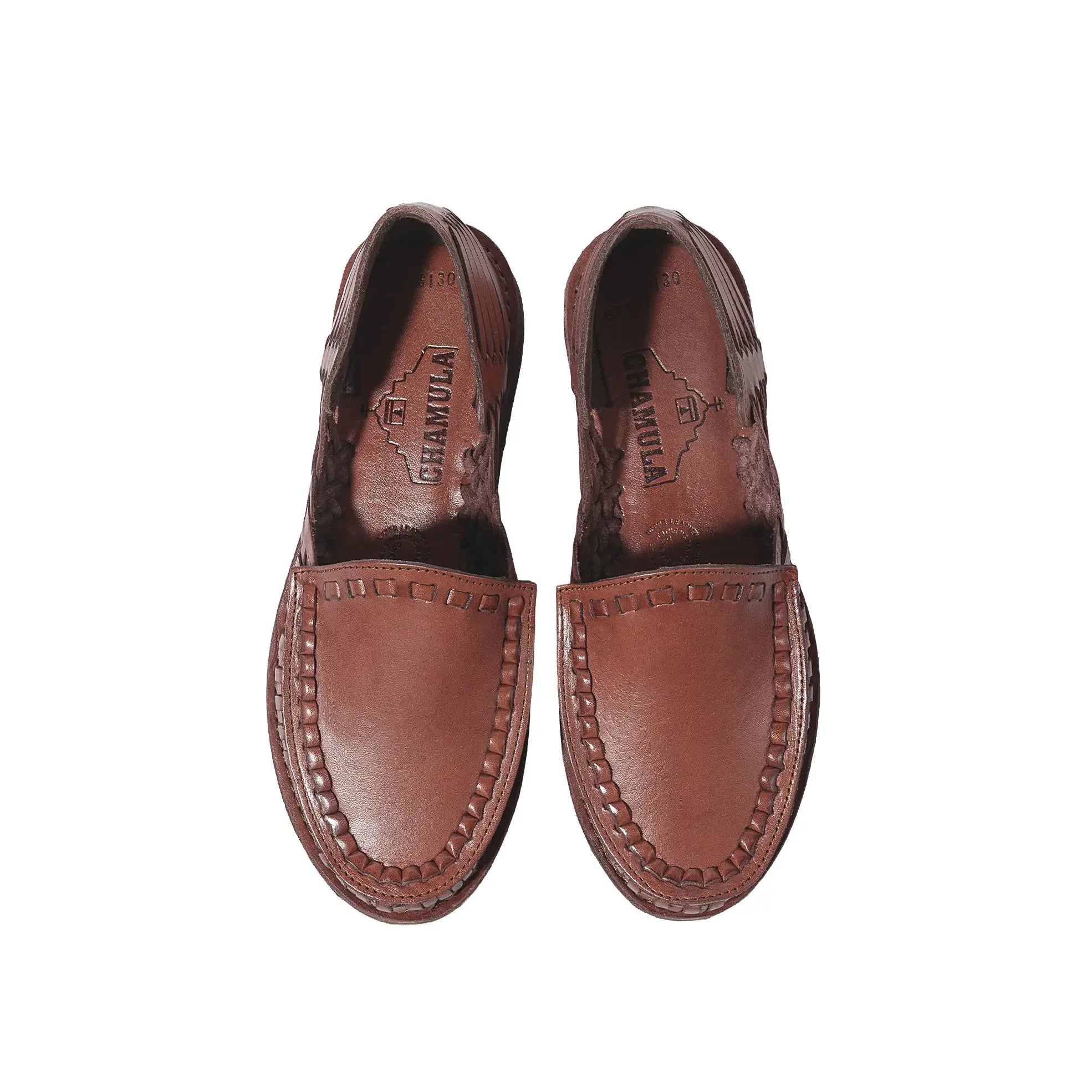 Side profile of the Chamula Durango Brown showing ankle height proportion, stacked heel, and refined handcrafted silhouette for Clothier & Sons.