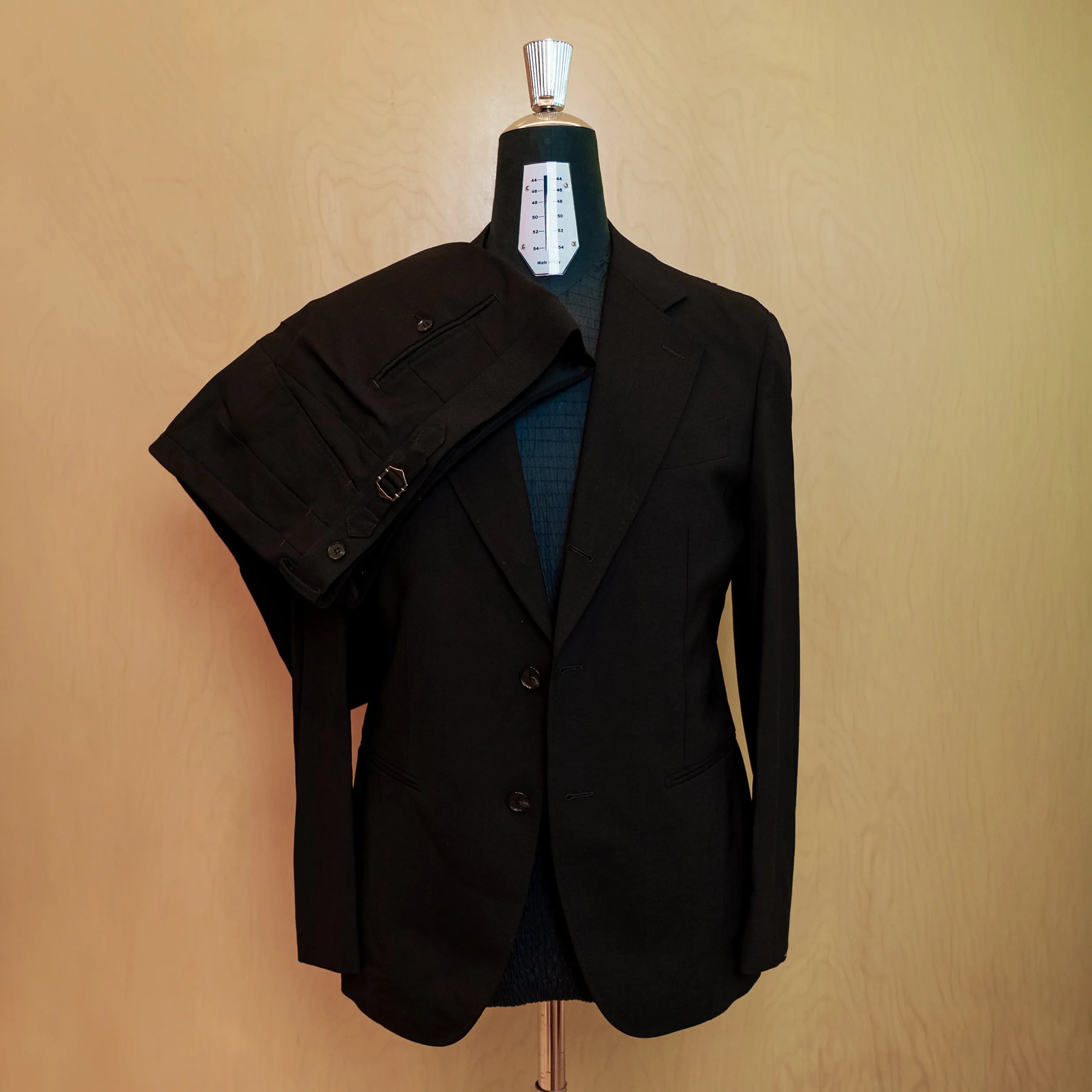 Drop6 Wool Suit Black Jacket Front View