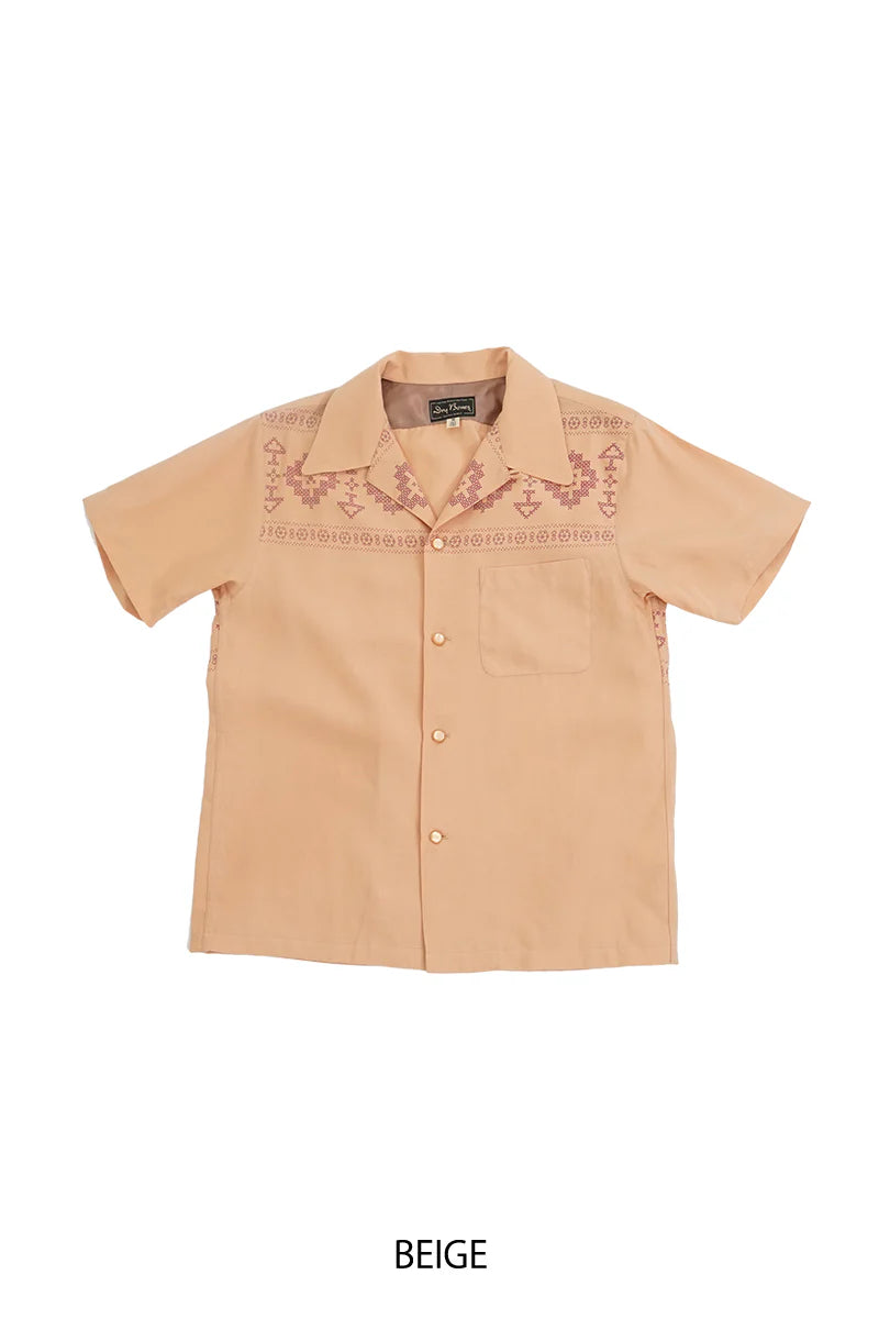 Drybones S/S Print Open Shirt Native Pattern