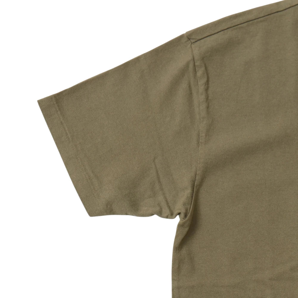 Empire & Sons S/S Crew Pocket Tee American Dry Jersey Amy Green Sleeve Detail