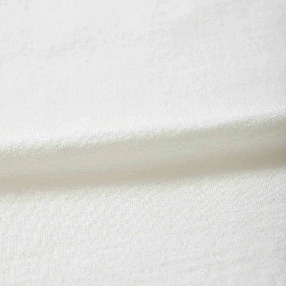 Empire & Sons S/S Crew Pocket Tee American Dry Jersey Off White Fabric Detail