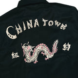 Groovin High #260406 1940s Heracules Jacket Black Fabric Texture Detail