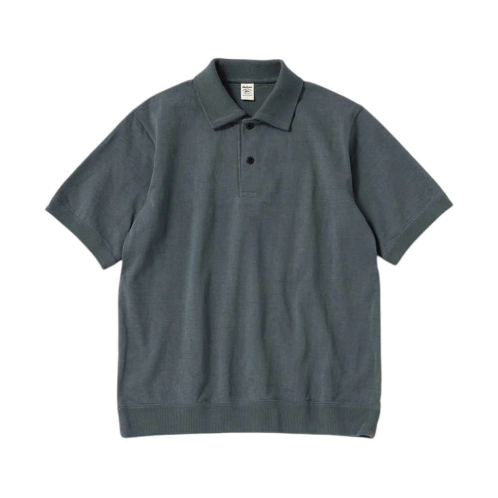 Jackman Dotsume Rib Polo Cloudy Green Front View