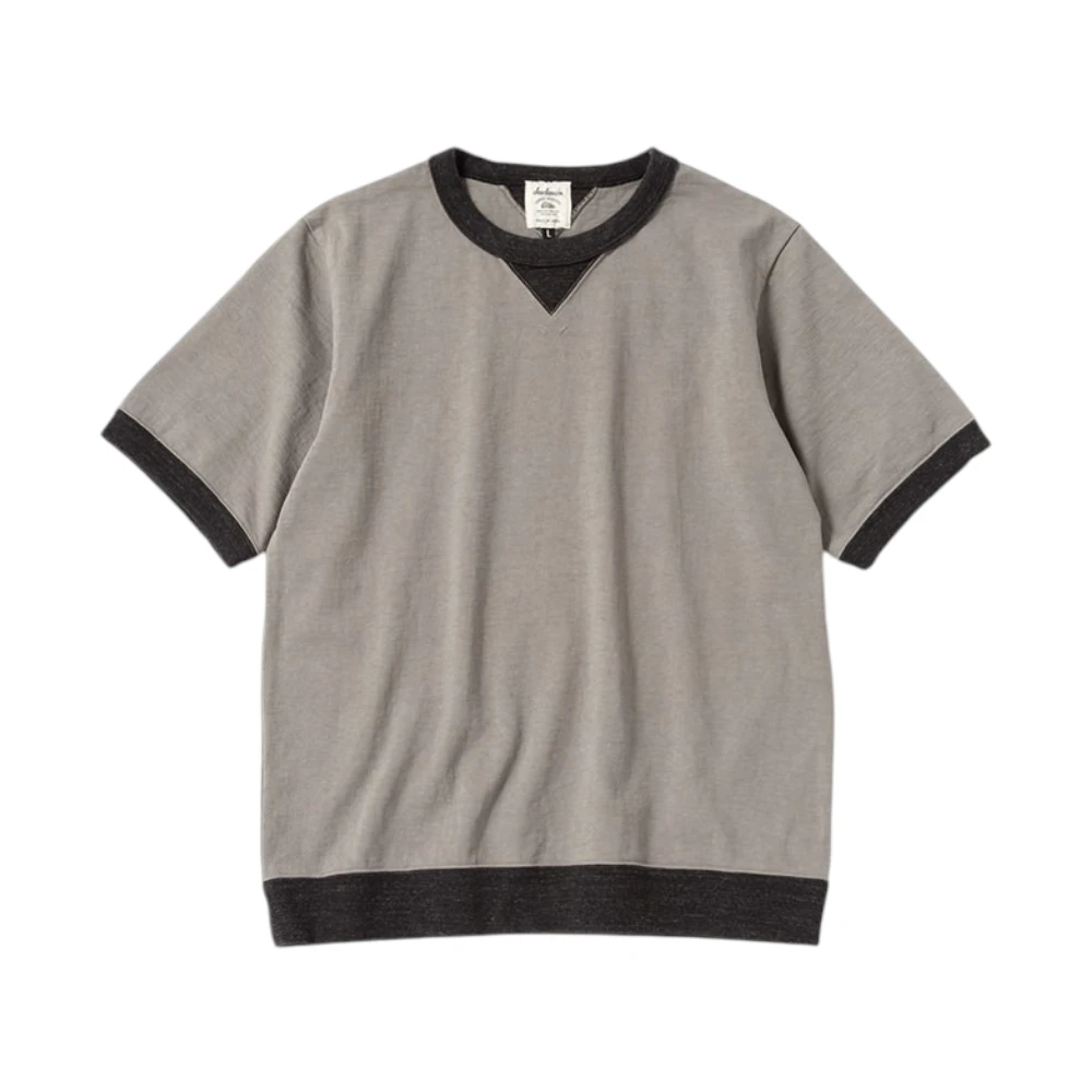 Jackman Dotsume Ribbed T-Shirt Moss Gray x HBK Front View