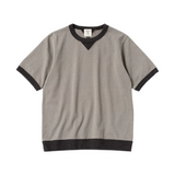 Jackman Dotsume Ribbed T-Shirt Moss Gray x HBK Front View