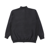 Back view of the Jelado Expedition Sweat Cardigan Black highlighting clean back construction, relaxed proportions, and heritage sportswear styling for Clothier & Sons.