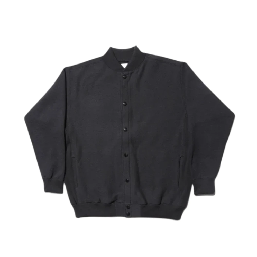 Front view of the Jelado Expedition Sweat Cardigan Black showing the button-front cardigan silhouette, deep black tone, and vintage-inspired casual design for Clothier & Sons.
