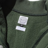 Collar detail of the Jelado Expedition Sweat Cardigan Green showing neckline shape, ribbing texture, and classic cardigan finishing for Clothier & Sons.