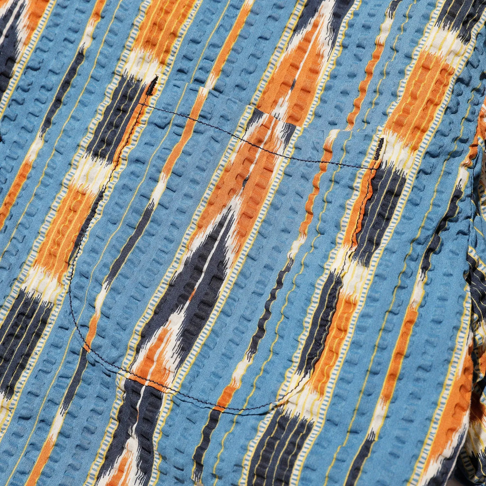 Jelado S/S Westcoast Shirt Hawaii Blue Fabric Pattern Detail