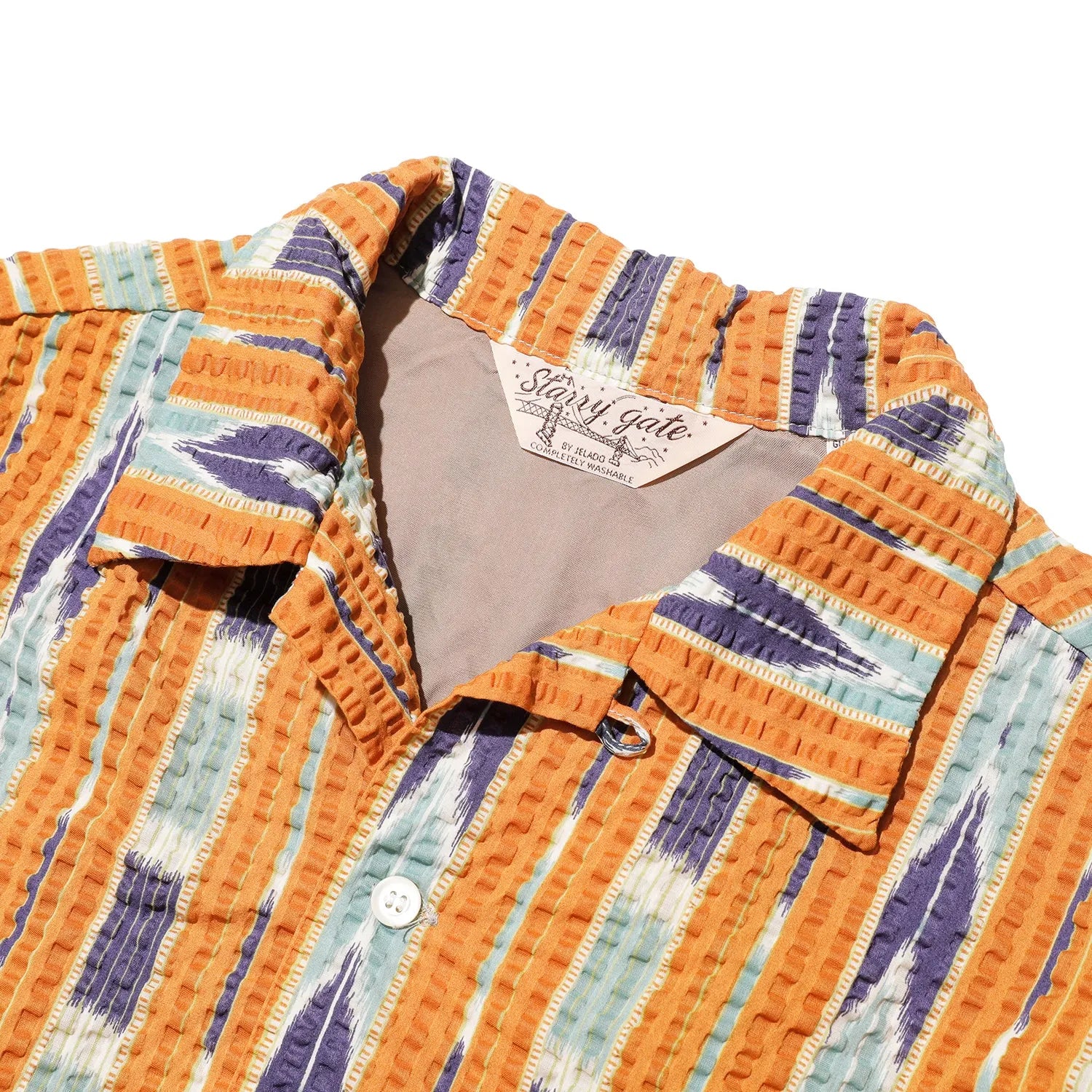 Jelado S/S Westcoast Shirt Orange Collar Detail