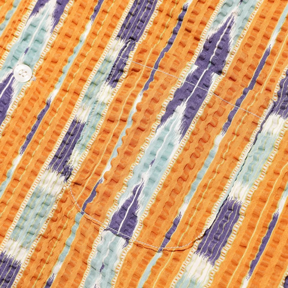 Jelado S/S Westcoast Shirt Orange Fabric Pattern Detail