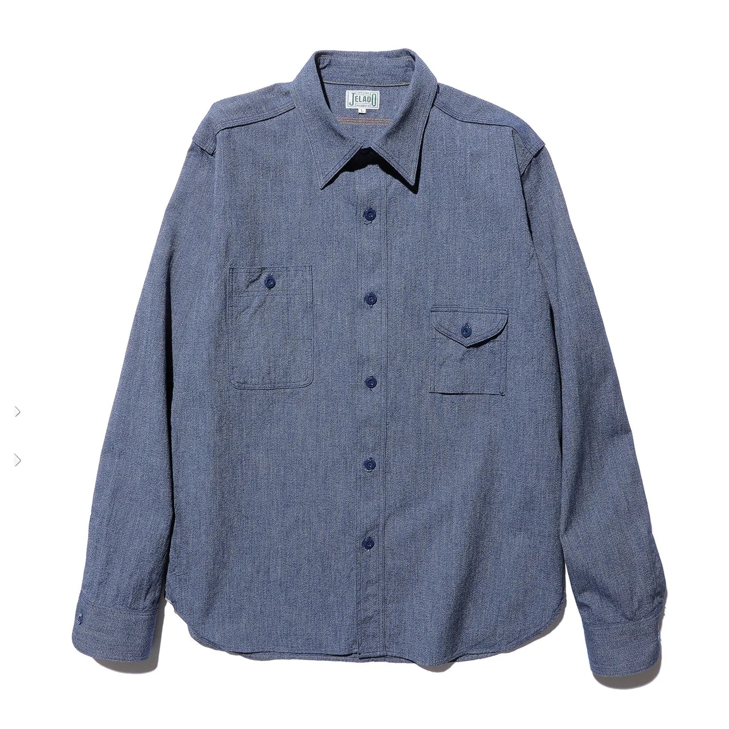 Jelado Smoker Shirt Flake Navy Front View