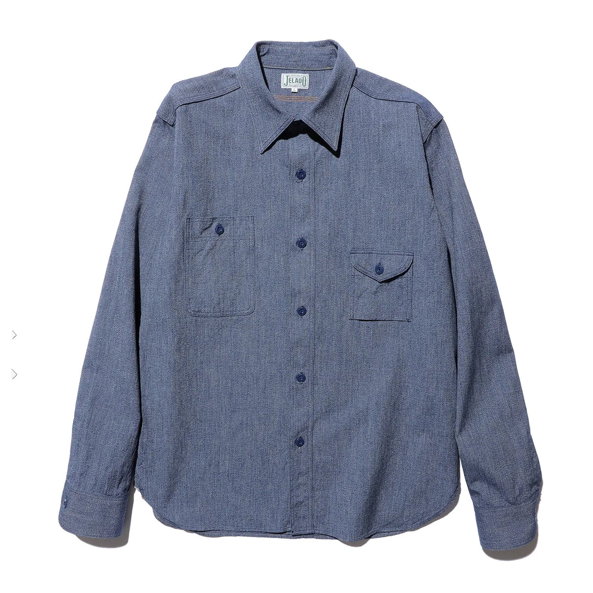 Jelado Smoker Shirt Flake Navy Front View