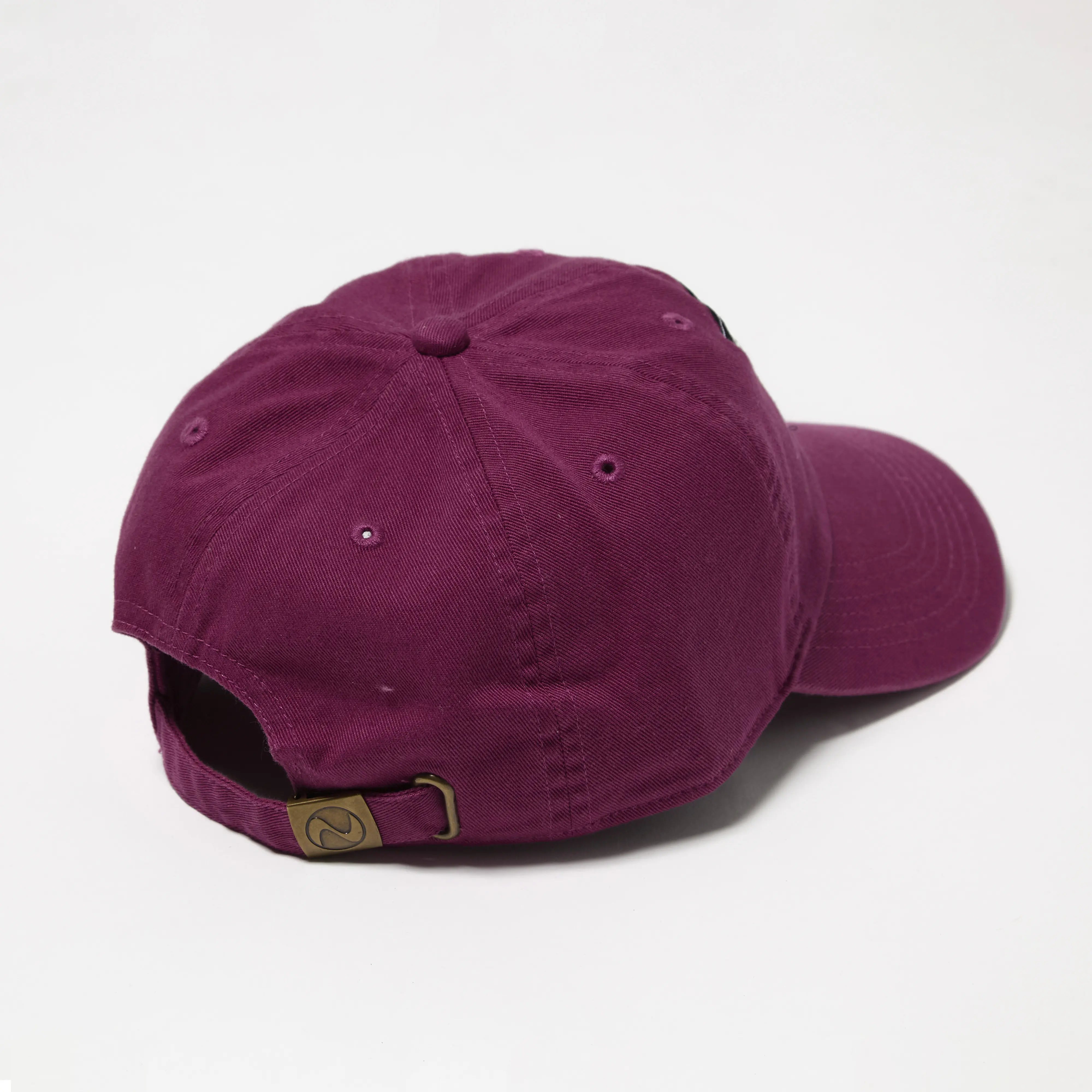 Back detail of the J.Press Aaron Chang Cotton Twill Baseball Cap Purple showing adjustable strap closure and clean finishing for Clothier & Sons.