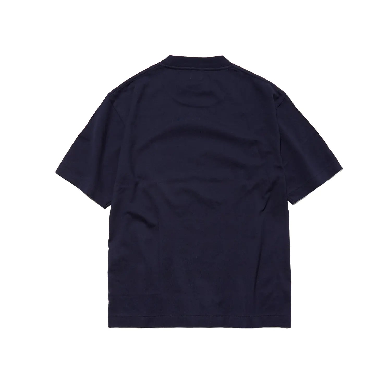 Back view of the J.Press Aaron Illust T-shirt Graphic Navy highlighting clean construction and casual fit for Clothier & Sons.
