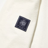 Inside label of the J.Press Silk Seersucker 3B Sack Jacket White showing brand identification and size information for Clothier & Sons.
