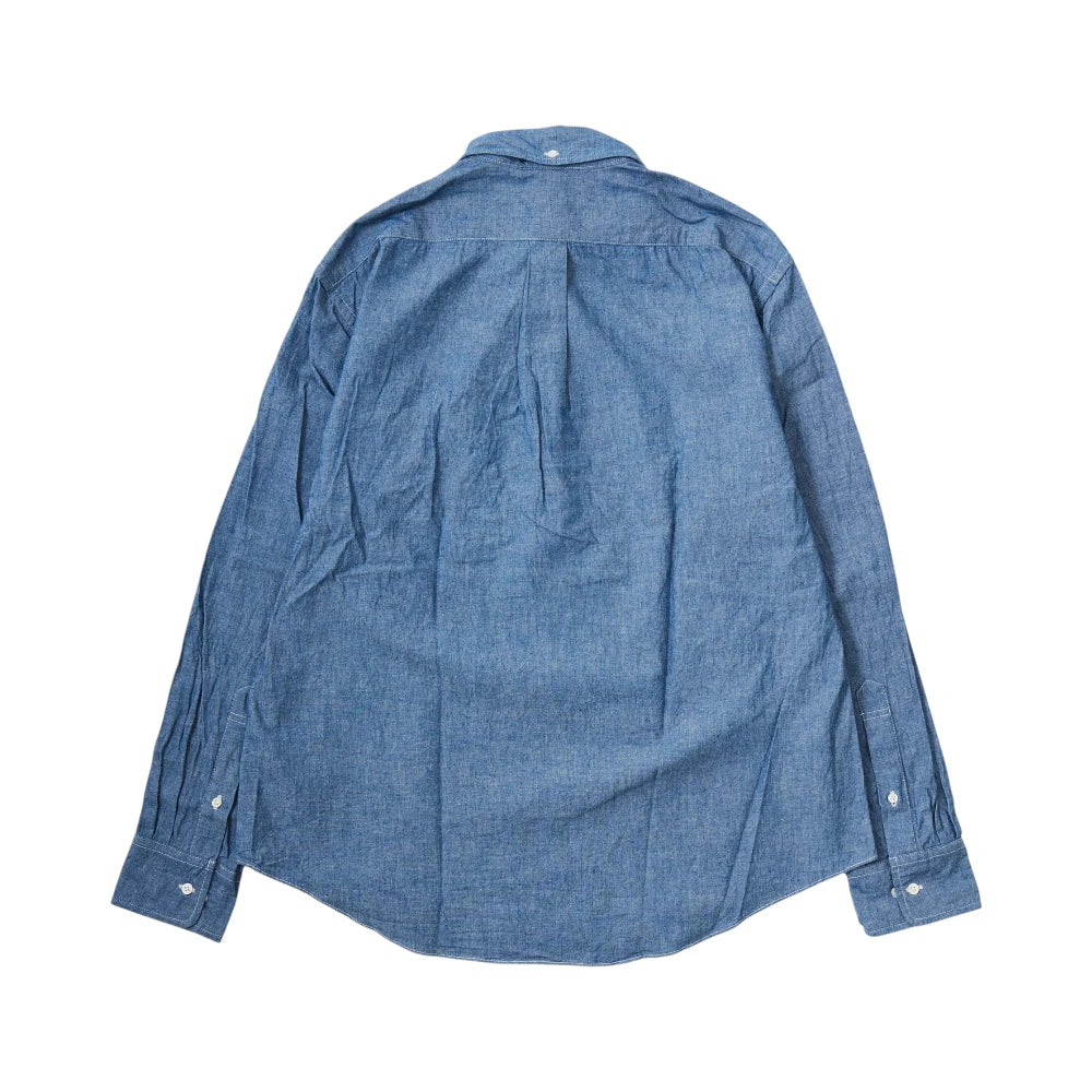 Keaton Chase USA L/S Pullover BD Shirt 5oz Indigo Chambray Back View