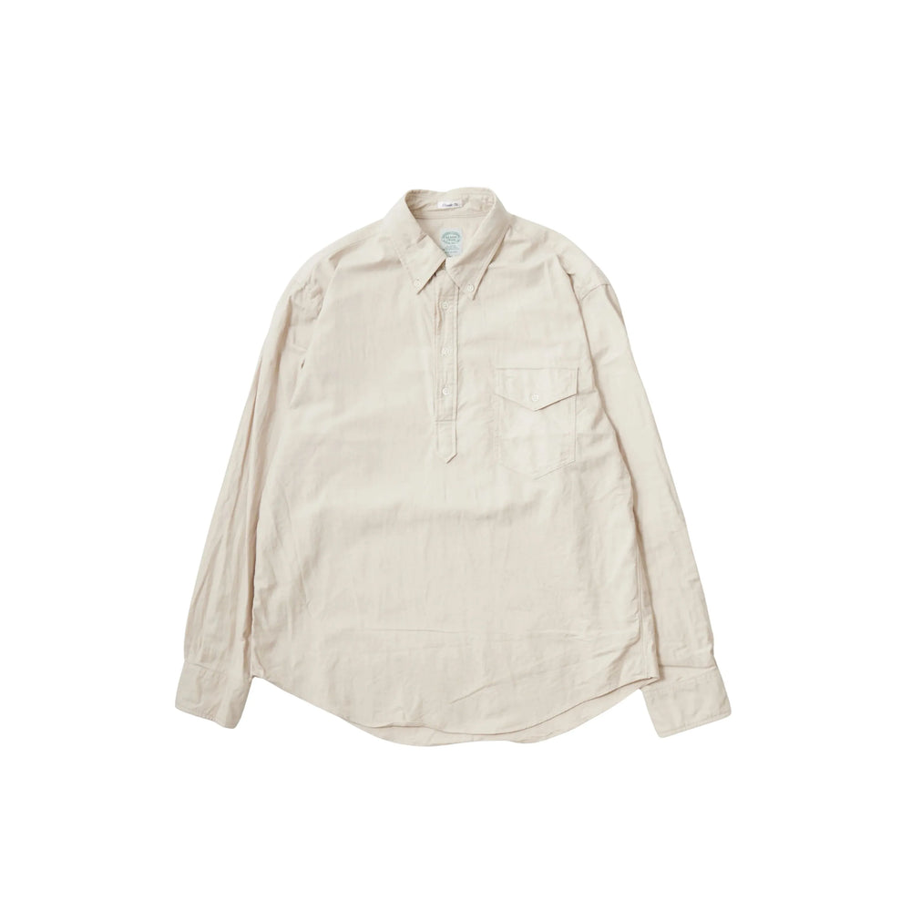 เสื้อเชิ้ตแขนยาว Keaton Chase USA รุ่น Classic Fit Pullover BD Shirt ผ้า Cotton สีเบจ