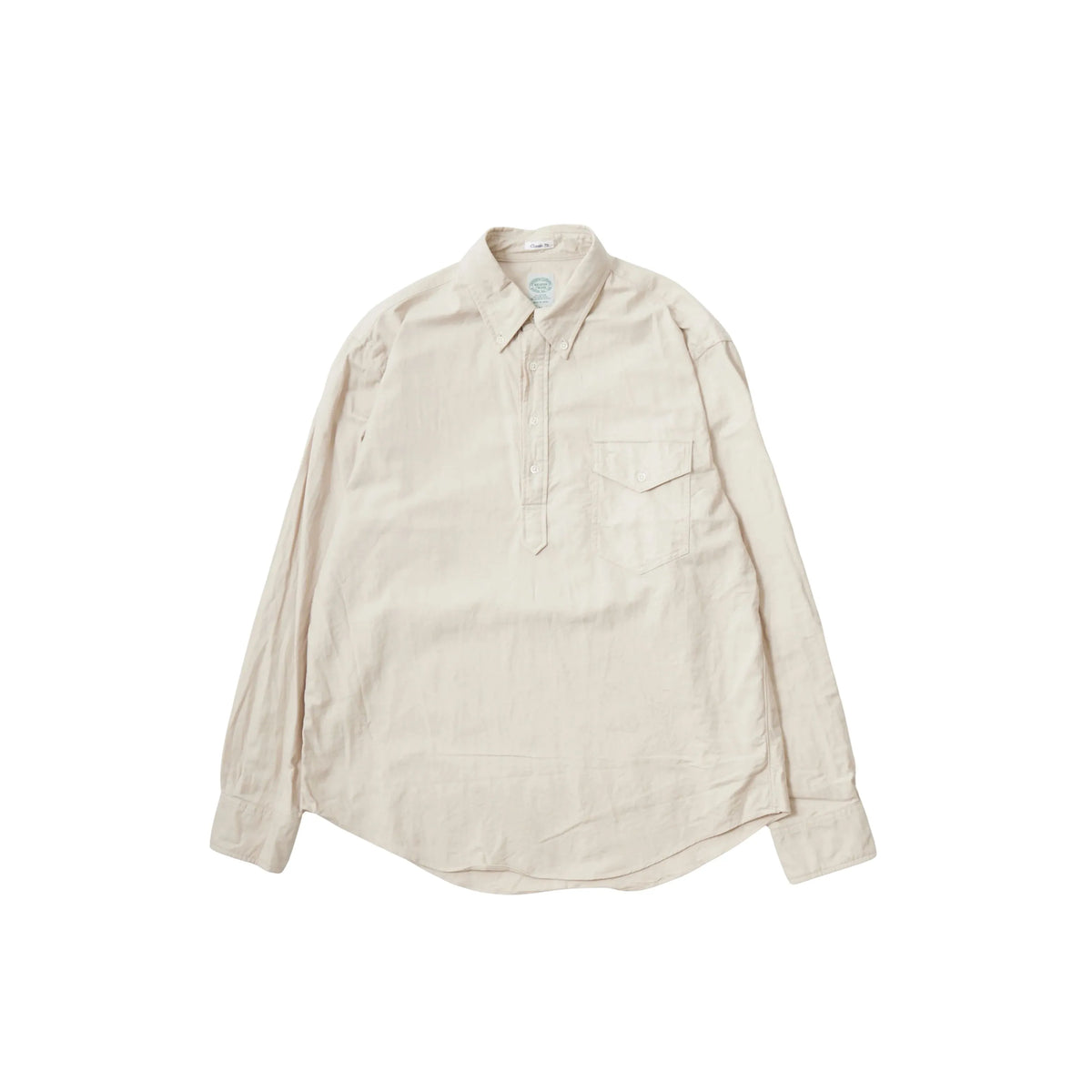 เสื้อเชิ้ตแขนยาว Keaton Chase USA รุ่น Classic Fit Pullover BD Shirt ผ้า Cotton สีเบจ