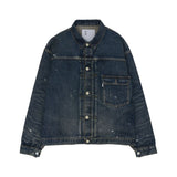 New Manual #001 T-Back Denim Jacket Indigo Front View